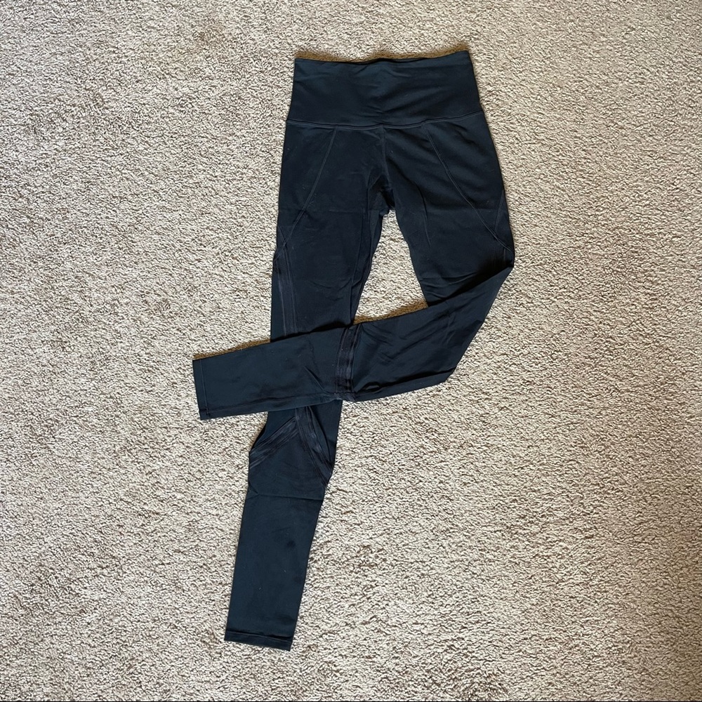 Athleta High Rise Plie Leggings Mesh Yoga Tights Barre Gym Yoga Pants Size XS